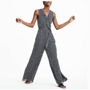 J. Crew Point Sur Navy Sparkle Jumpsuit with Belt